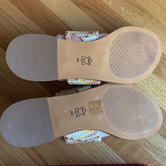 NWT Tory Burch Patos Disk Sandal in Neutral Woven 8 - Picture 10 of 12